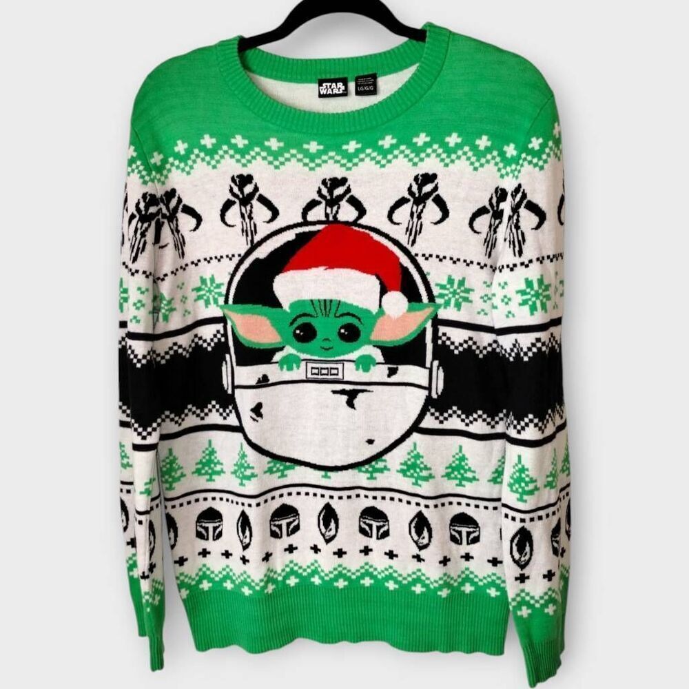 Star Wars Green and White Holiday Sweater